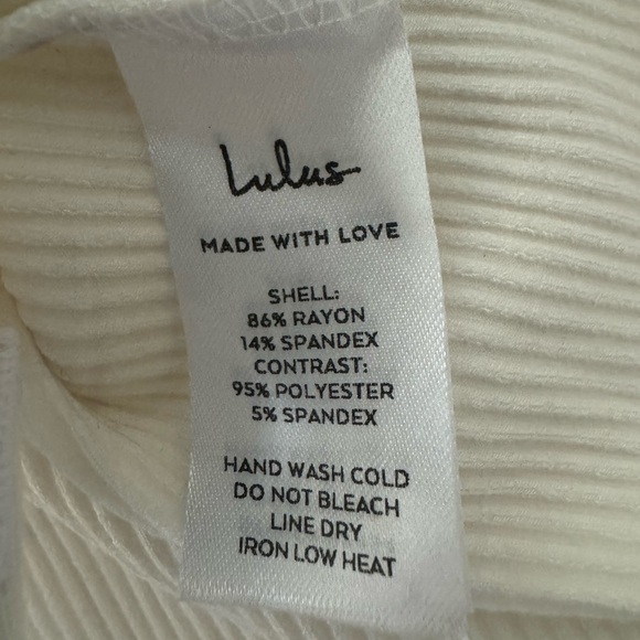 Lulus Sensational Sweetheart White Ribbed Balloon Sleeve Bodysuit, Size S, NWT - Picture 16 of 16